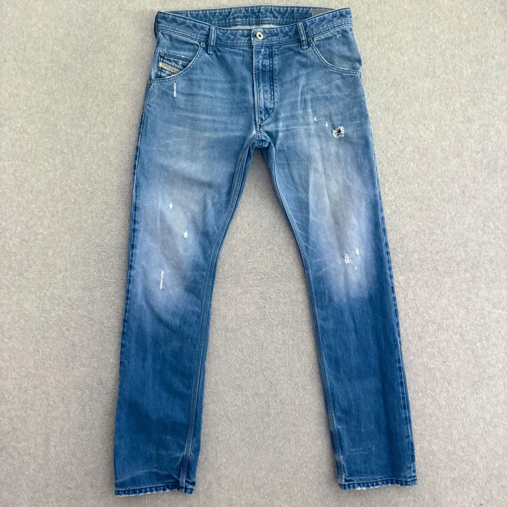 Diesel Krooley Blue Eyecons 2013 Mens Jeans 32x32 Made in Italy Carrot Slim Blue